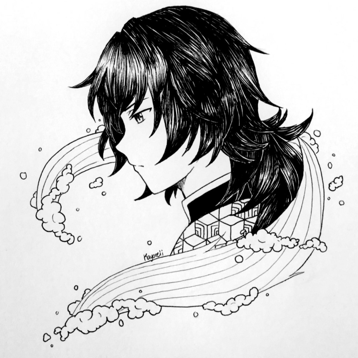 Drew Giyuu for #Inktober !
#demonslayer #kimetsunoyaiba #tomiokagiyuu 
