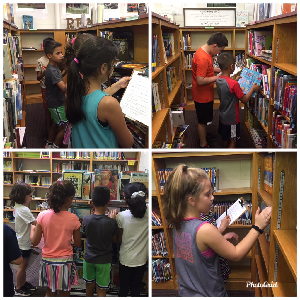 Elisa_Varon's tweet photo. Love how they work together to complete this library scavenger hunt - learning library organization as well as new terminology. Dropping the words “prizes for the winners” was also quite motivating! https://t.co/NF9Nhm44Sm