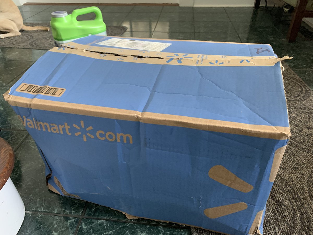 jimsanzone's tweet photo. Interesting...ordered something on ⁦⁦@amazon⁩ and it showed up in a ⁦@Walmart⁩ box.  Didn’t know they were working together. https://t.co/he0d3TGm0M