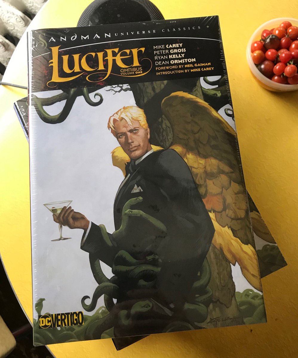 PeterGrossArt's tweet photo. What? You love Lucifer on Netflix and you've never read the comics? Well, now is the time to make amends! This beautiful oversize Omnibus edition #1 will be on sale 10/30 in comic shops, and out from Amazon the week after!! https://t.co/mFJ4Uqpr9F