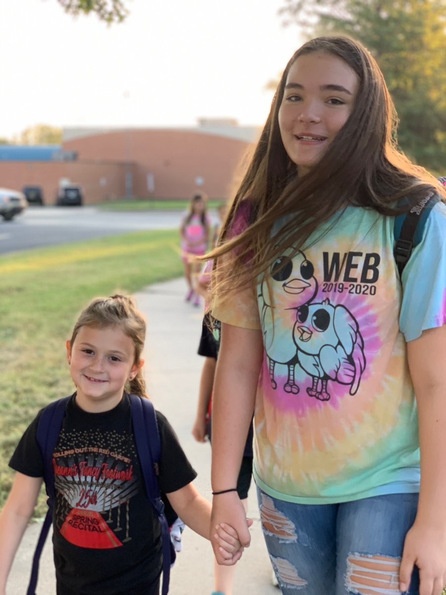HMSWebCrew's tweet photo. Walk to School Day at Rex! We had an awesome morning walking our future Hawks to school today! https://t.co/RN4ijuL6Ob