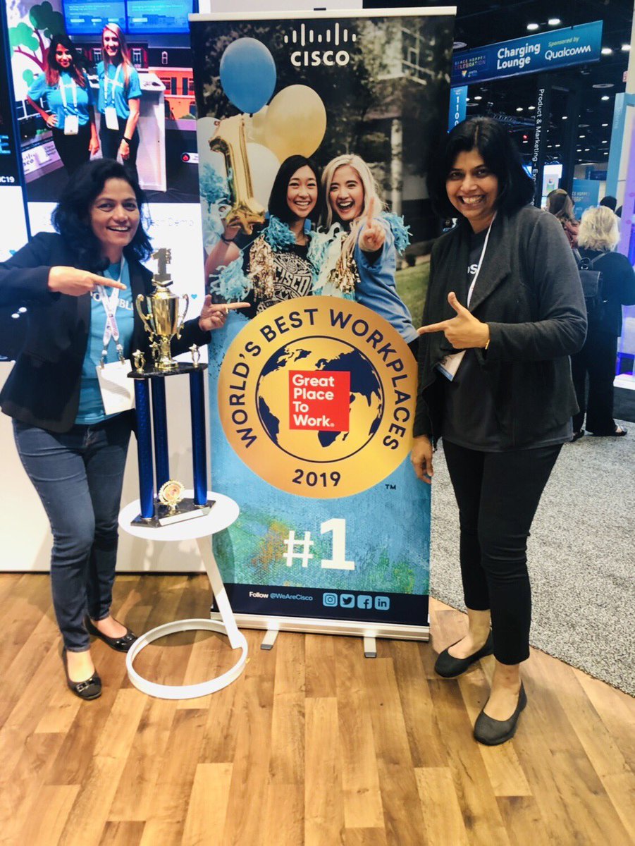 anubansa's tweet photo. Love working at this #1 best company to work for in the world. #wearecisco #crushimpossible #ghc2019 https://t.co/G8CyMRztaq