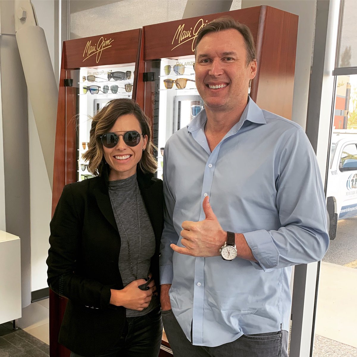 centuryvision's tweet photo. We wanted to wish our friend @JennyJennyAdams good luck on her trip to climb #mountkilimanjaro to raise funds for @StolleryKids &amp; @LoisHoleHosp &amp; we wanted to make sure her 👀 stay safe with a pair of @OfficialMauiJim sunglasses. To donate, check out: https://t.co/5VVatpG4By https://t.co/N5sYwEi3jU