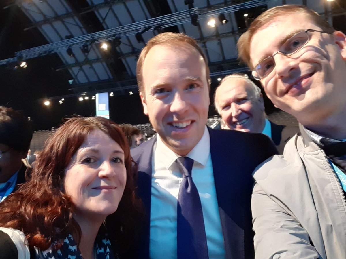 A quick photo with <a href="/MattHancock/">Matt Hancock</a> after the PM’s speech this afternoon. Great that our local hospital Tameside is receiving government funding #investinourNHS