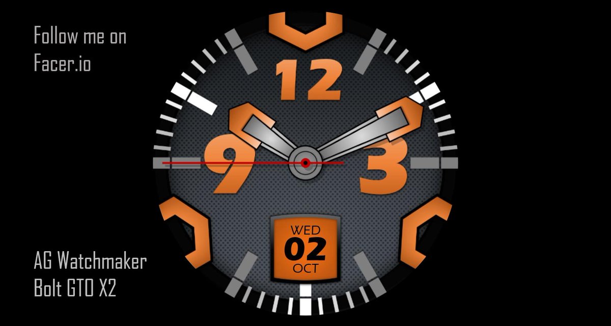 agwatchmaker's tweet image. AG Bolt GTO X2 @facer_io #wearOS #tizen #watchface #watch #Wearables #WearableTech