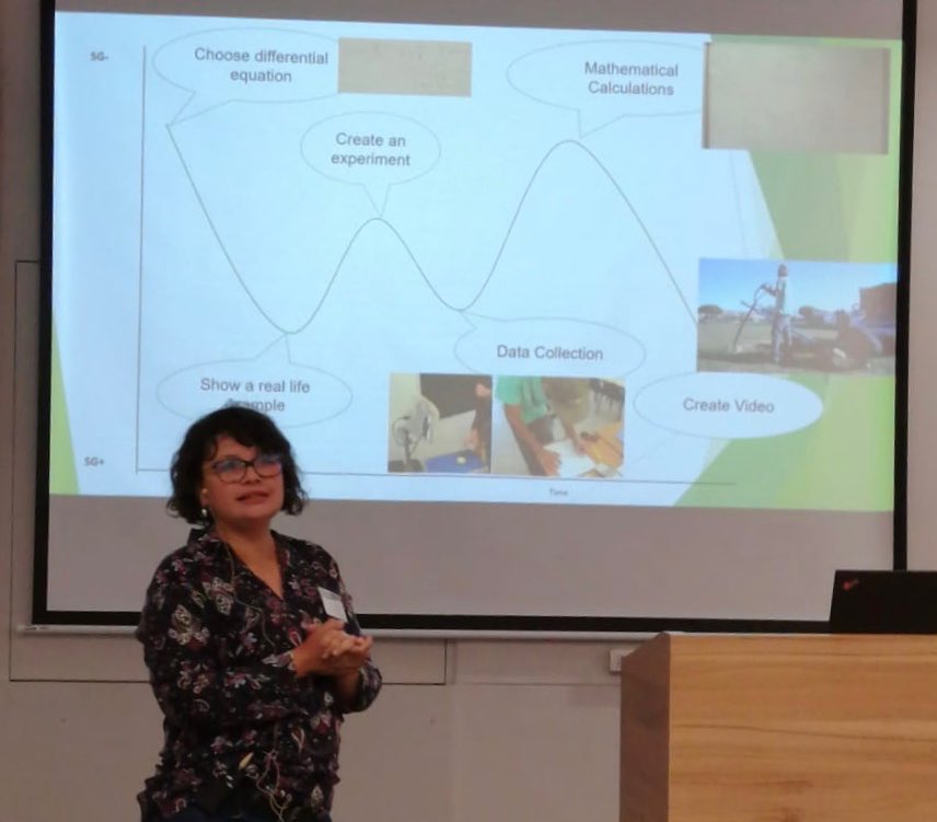 ⁦@LCTCentre⁩ My amazing friend and colleague, Leigh Middleton, presenting her innovative engineering mathematics teaching using Semantics!