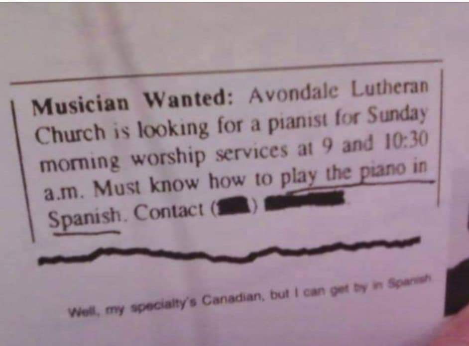 My chuckle of the day: