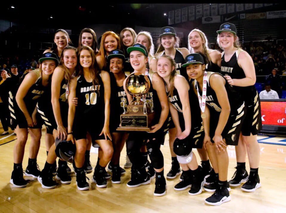 Today begins the 50 Day Bearette Basketball countdown to the 2019-2020 season.  Day 50: Come out this Friday at 7:30 for the Bradley/Cleveland football game.  We will relive the last 11.2 seconds and honor our State Champion Bearettes at halftime. 💛🖤🐻🏀🏆