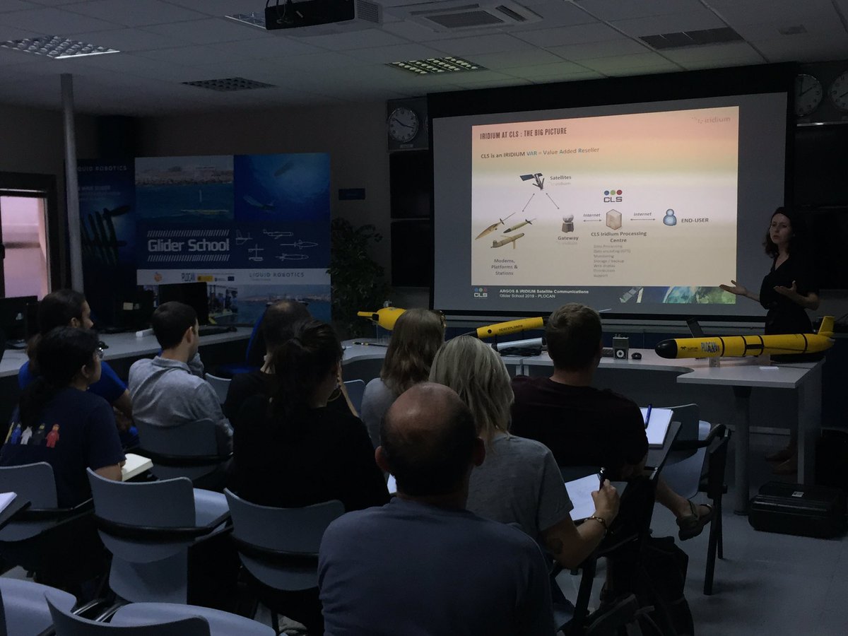 GliderPLOCAN's tweet image. Thank you @CLS_Group @IridiumComm for today’s great talk and supporting #GliderSchool2019 one more edition #OceanGliders #satelliteCOMMS #OceanTech #DigitalOcean @EMODnet @EuroGOOS @plocan