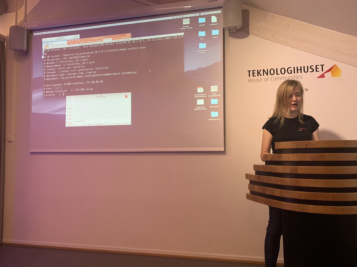 javaBin's tweet image. Thanks @alina_yurenko for coming to #javabin to talk about the latest updates on #GraalVM in Oslo and Stavanger. Well done👌