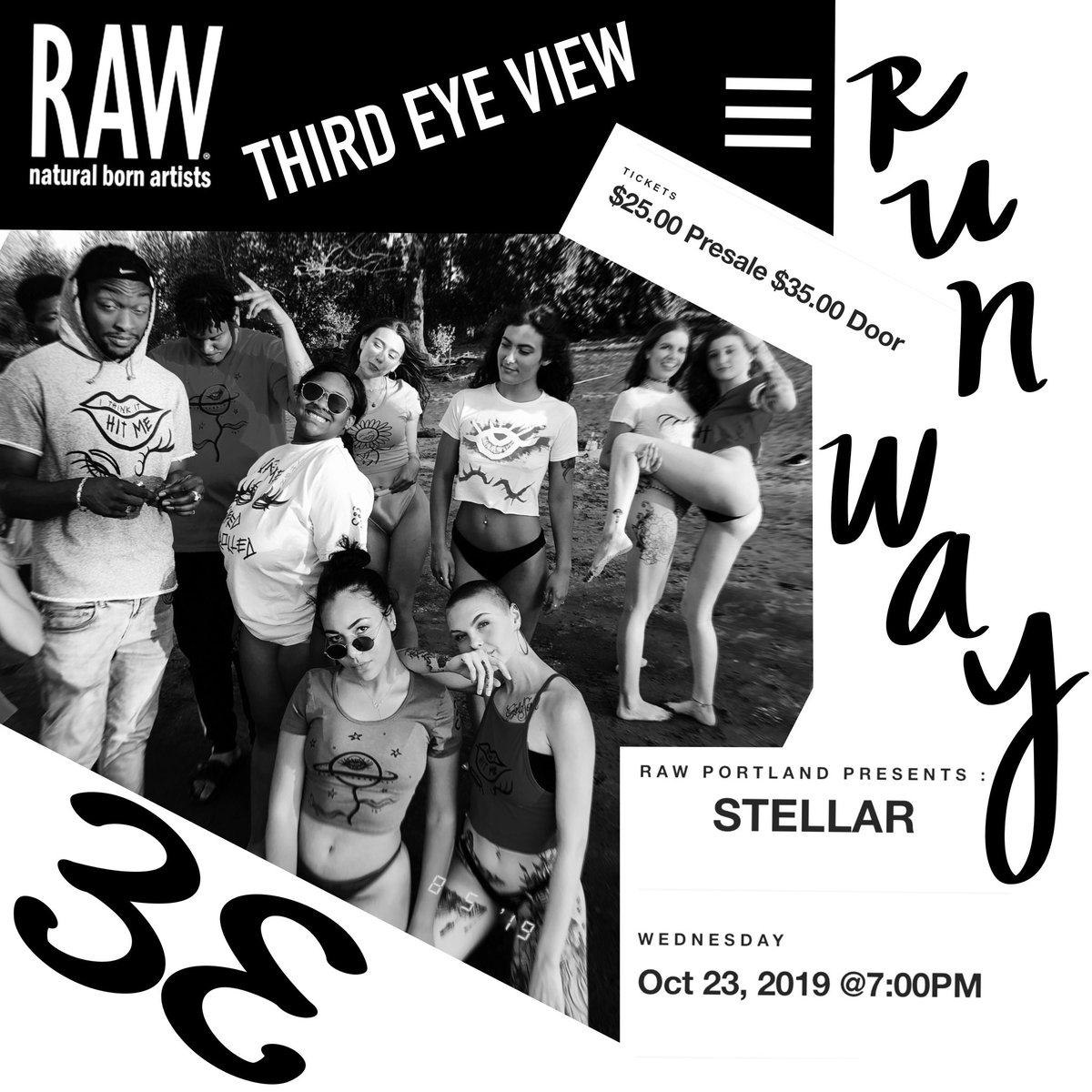 RebeccaPug's tweet photo. #portland live art show 🔥 live music, fashion show, visual art, dance.. HMU for $10 off tickets &amp; after party details 👁 @RAW_artists @thirdxeyexview https://t.co/GsDuDnBLgZ