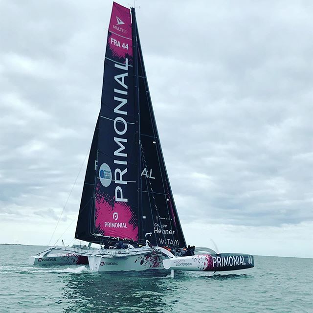Sortie sur le bateau de Sébastien Rogues avec notre partenaire le groupe Primonial, acteur majeur de l'épargne et de la gestion d'actifs qui s’engage sur un contrat de sponsoring de deux ans avec le skipper. #transatjacquesvabre #conseilfinancier #consei… ift.tt/2n1L5uR