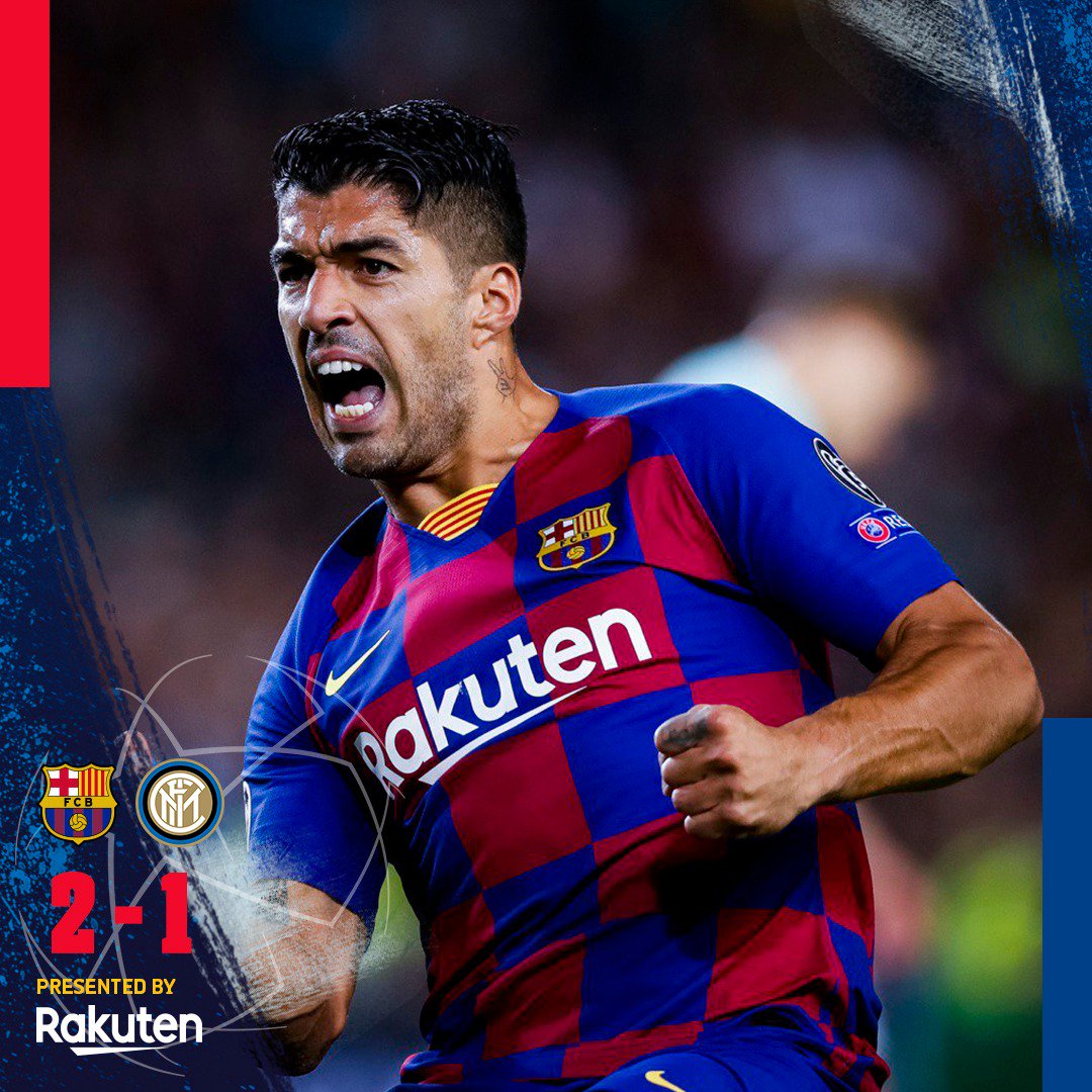 ⏰ ¡Final del partido!
⚽ FC Barcelona 2-1 Inter de Milán
👟 Luis Suárez (x2) / Lautaro
🔵🔴 #BarçaInter