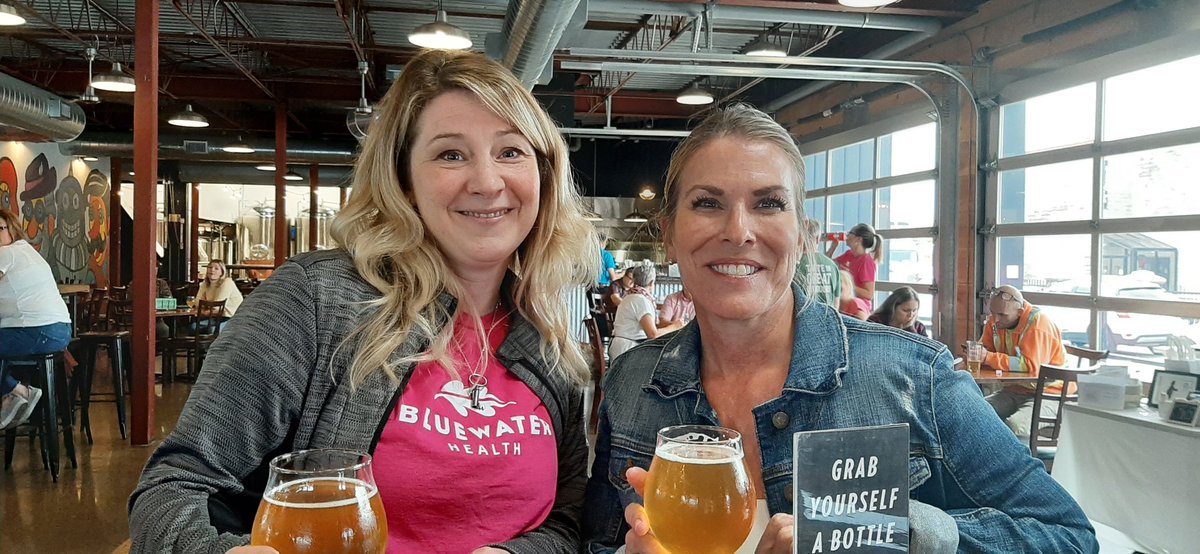 bwhfoundation's tweet photo. Brews for Breasts is happening now at @refinedfool 15% of all food, beer and merch sales will be donated to the Mammography Department at @bluewaterhealth #testlocal #treatlocal #givelocal 💗🍻 https://t.co/HYxzI5jrmg