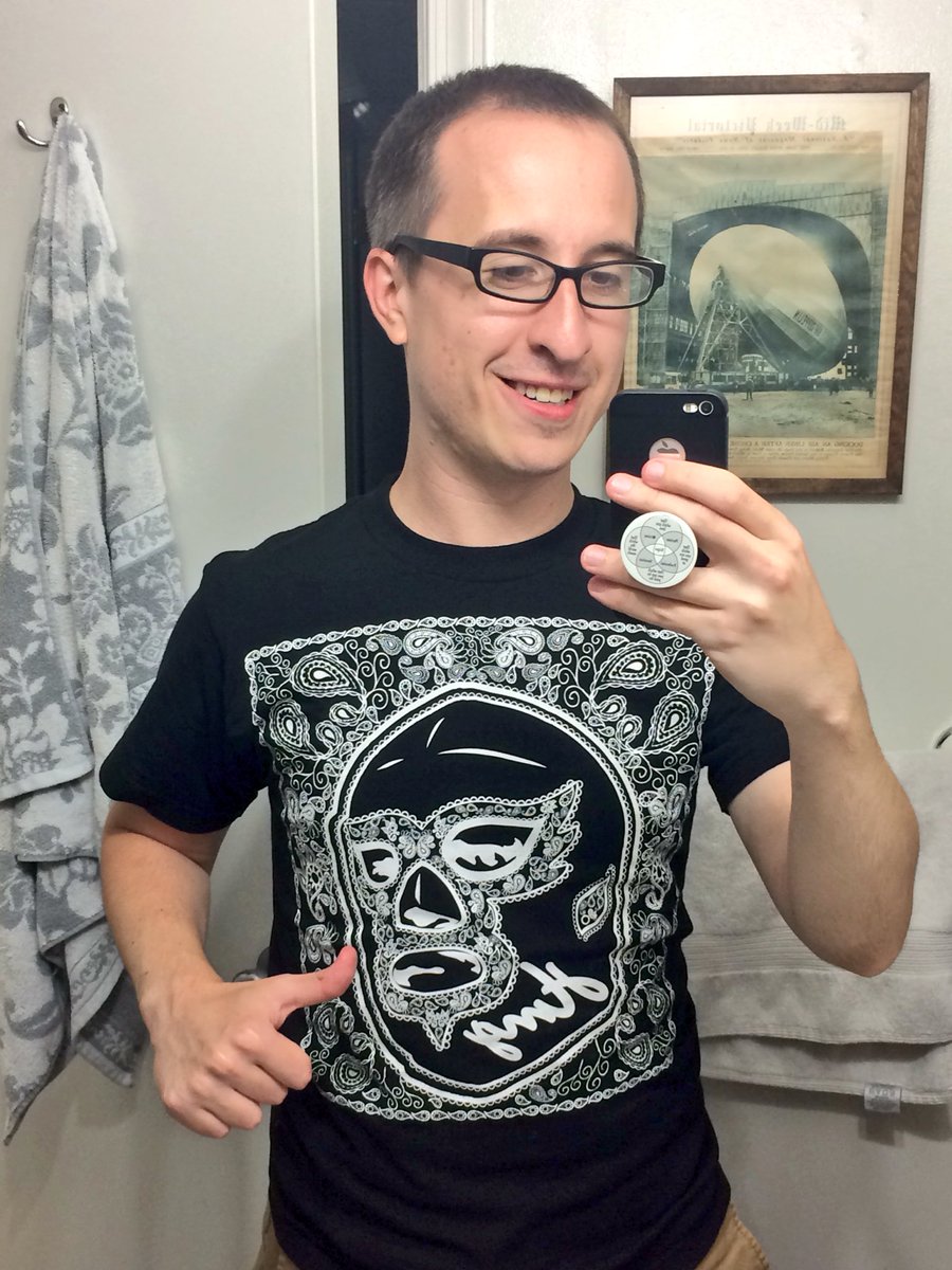 tylerjamesdavis's tweet photo. @haoming_mask I visited the shop in July during the G1 and we talked about how you've been to @AEWrestling shows but I hadn't. Well today I'm going to their first show for #AEWonTNT and I'm wearing the shirt I bought that day! https://t.co/HuMxQv1STQ