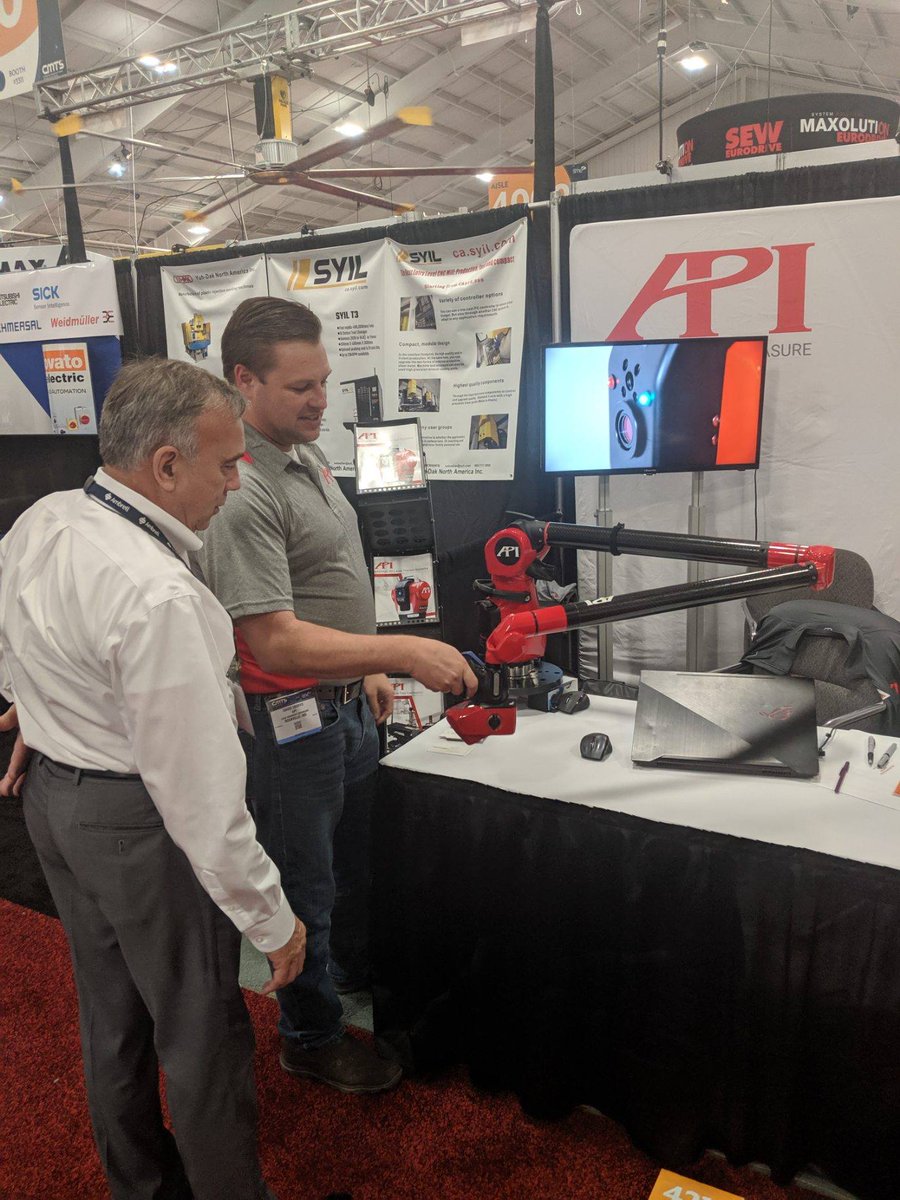 APIMetrology's tweet image. Photos from the floor at the Canadian Manufacturing and Technology Show. Stop by booth 4218 and talk with our experts to find out about API’s metrology and calibration products and services. See what API can do for you today!

#APIMetrology #NothingBeyondMeasure #GoAPI #CMTS2019