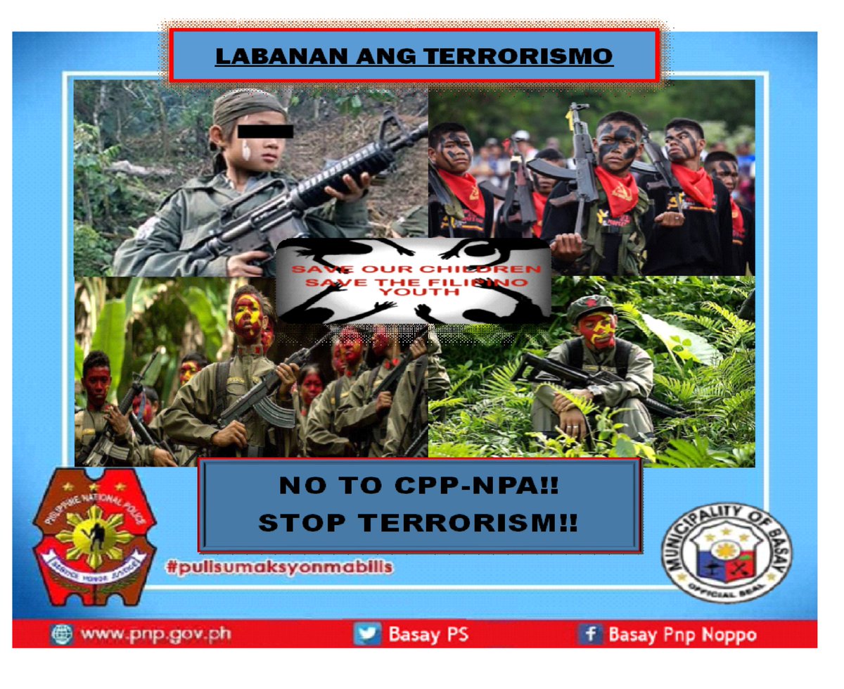 basaypnp's tweet image. Save Our Children
#LabananAngTerrorismo
#NotoCPP_NPA

@RDPRO7 
@PCR_PRO7 
@negorppopro7 
@pro7official