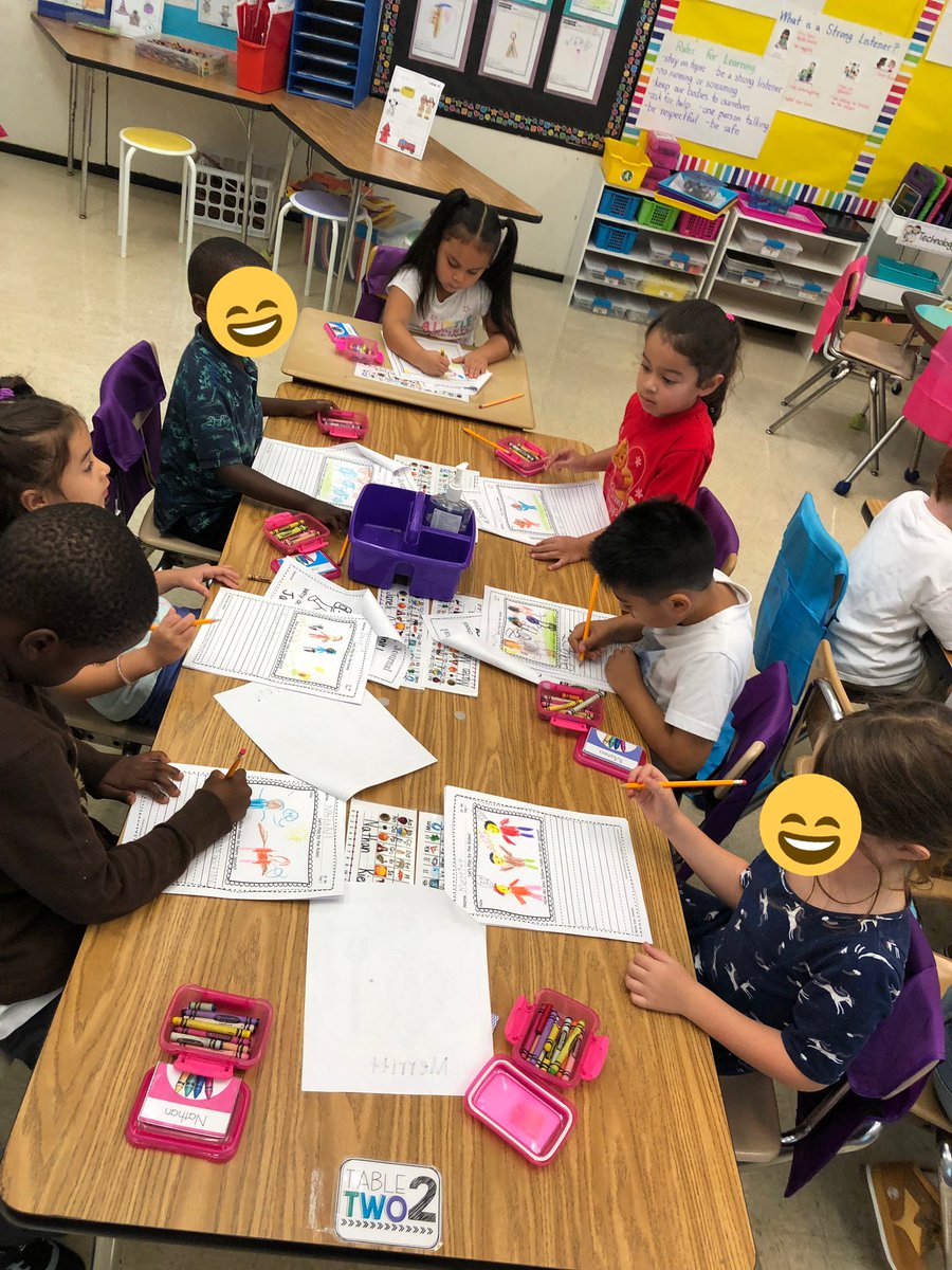 emily_m_smith_'s tweet image. Today we read an informational text about playing by the rules, then we identified and wrote a key detail from the text. We loved sharing our writings with the group! Check out these amazing writers! 🤩 #kindergarten #benchmarkadvance #lses #writersworkshop
