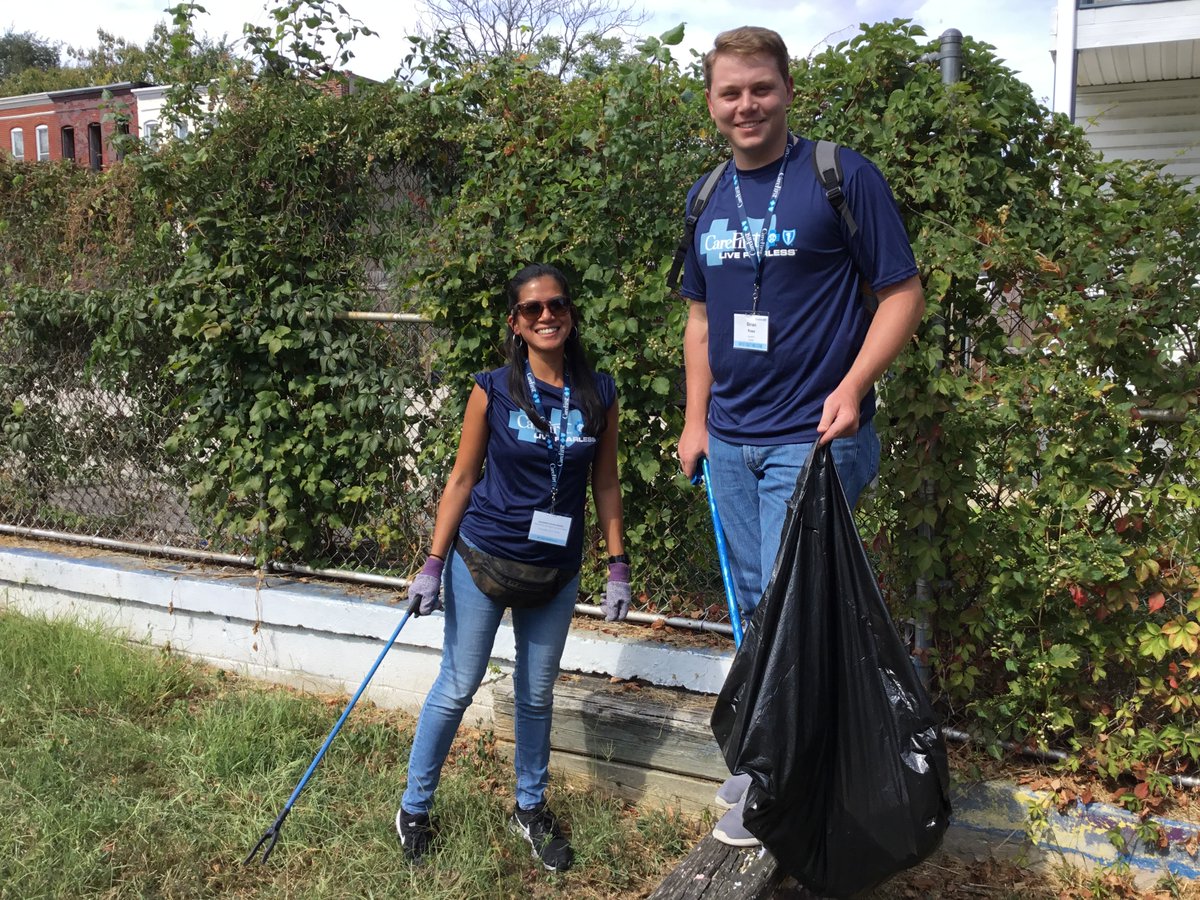 Thank you <a href="/CareFirst/">CareFirst BlueCross BlueShield</a> associates for spending the day giving back to our west Baltimore community through service at Bon Secours Community Works Urban Farm and the surrounding neighborhood. #CareFirstCares