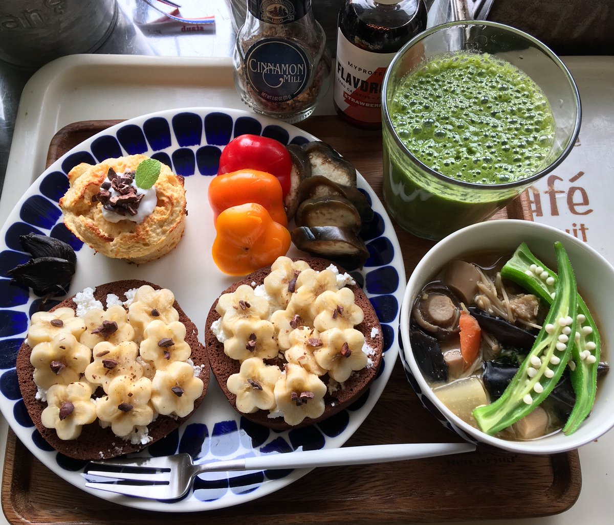 Yashiyashi28 ダイエット再開 神やせ7日間ダイエット プランbチャレンジ Auf Twitter 小麦ファイバーおから蒸し バナナ カッテージチーズ カカオニブ シナモン シロップかけて カリプロ マイプロ北海道ミルク 茄子ぬか漬け きのこ根菜味噌汁 桑の葉ケールアップル