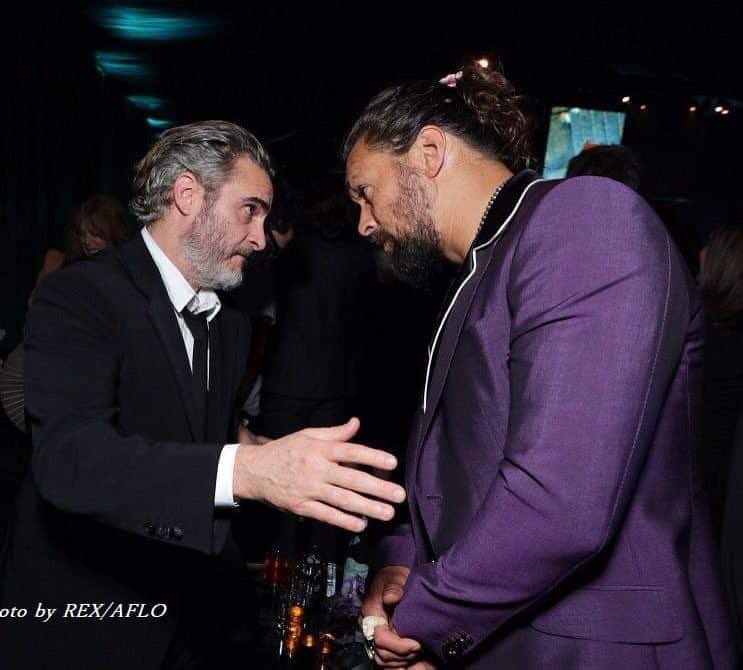 Clown Prince of Crime meets King of Atlantis! 

DC supporting DC! 

Momoa’s Purple Suit is 🔥

#TheJoker #Aquaman