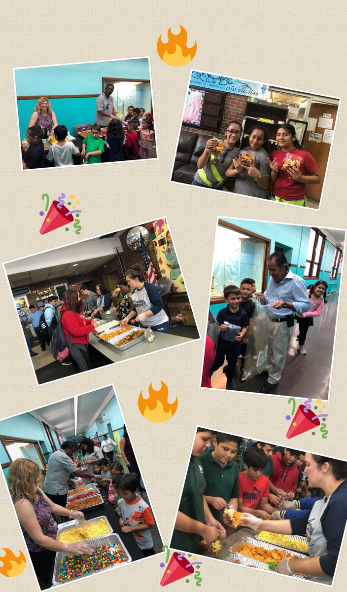 AoAInDetroit's tweet image. What emoji explains how your schools #CountDay went? @AoAInDetroit PreK-12 was 🔥 and we 🎉 like it was 1999! This year's treat was a make your own snack mix! Good one Principal Brown! 
#TrustInBrown #CountDay 
#EverySchoolDayCounts