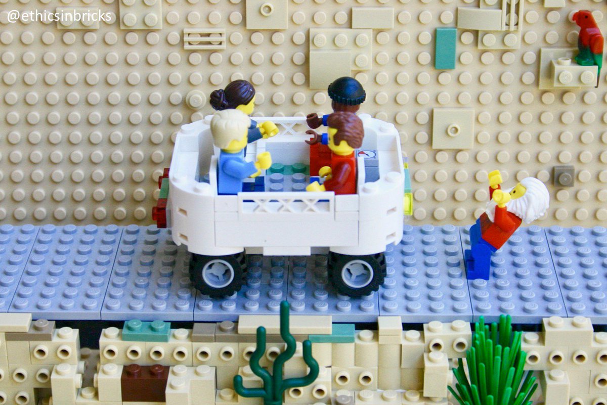 Confronted with a brakeless, self-driving car with 4 passengers in it, Jeremy Bentham regretted his work on utilitarianism. #trolleyday  #trolleyproblem (6/7)