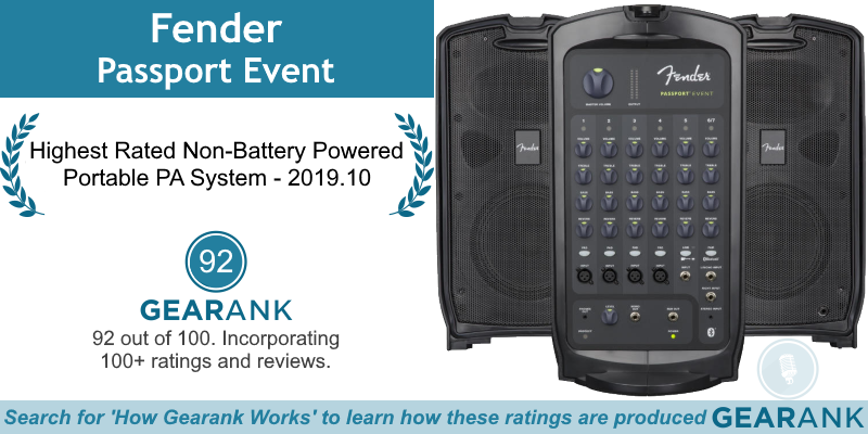 GearankMI's tweet photo. The Fender (@Fender) Passport Event is the Highest Rated Non-Battery Powered Portable PA System:
https://t.co/cSRCtcVhPu
#Fender #PASystem #PASystems #PortablePA #CompactPA #LiveSound #MusicGear https://t.co/Gn8LQFrJ5e