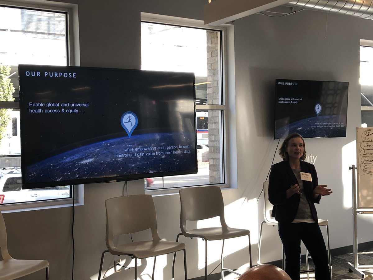 Amber Hartley of BurstIQ providing valuable insights on blockchain applications in healthcare!  #huschblackwell #denverblockchainweek #healthtech #globalblockchainsummit
