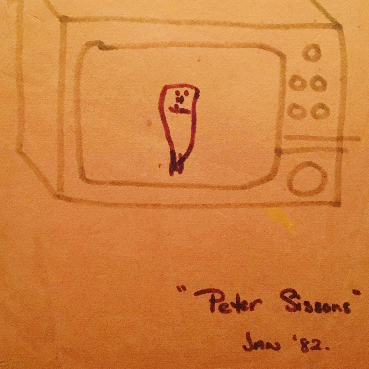 Surfmonkey78's tweet photo. The first drawing I did, of someone other than my mum, was of #PeterSissons .
Age 3 and a bit. https://t.co/9nvD1Y7nE4