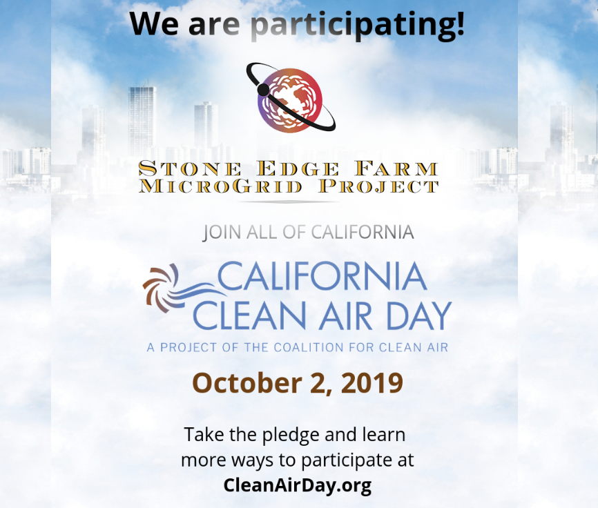 SonomaMicrogrid's tweet photo. We pledge to continue testing and integrating innovative #cleanenergy technologies at our MicroGrid in Sonoma.  
Take the Clean Air Pledge with us! ⭐️ #cleanairmatters #CleanAirDayCA https://t.co/aUrWMgZ2lj