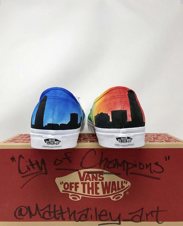 HailzByDesign's tweet photo. “City of Champions” Boston Sports theme Vans
@OnlyInBOS @wtwmass @VANS_66 
@davidortiz @TomBrady 
#Boston 
#CustomShoes https://t.co/Uuynw7ApdT