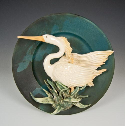 eclipsegallery's tweet image. The heron on this one of a kind ceramic art is sculpted and attached to the wheel thrown plate. Such fine craftsmanship by ceramic artist Bonnie Belt! #ceramicart #ceramics #bird #birdplate
eclipsegallery.us/products/heron…