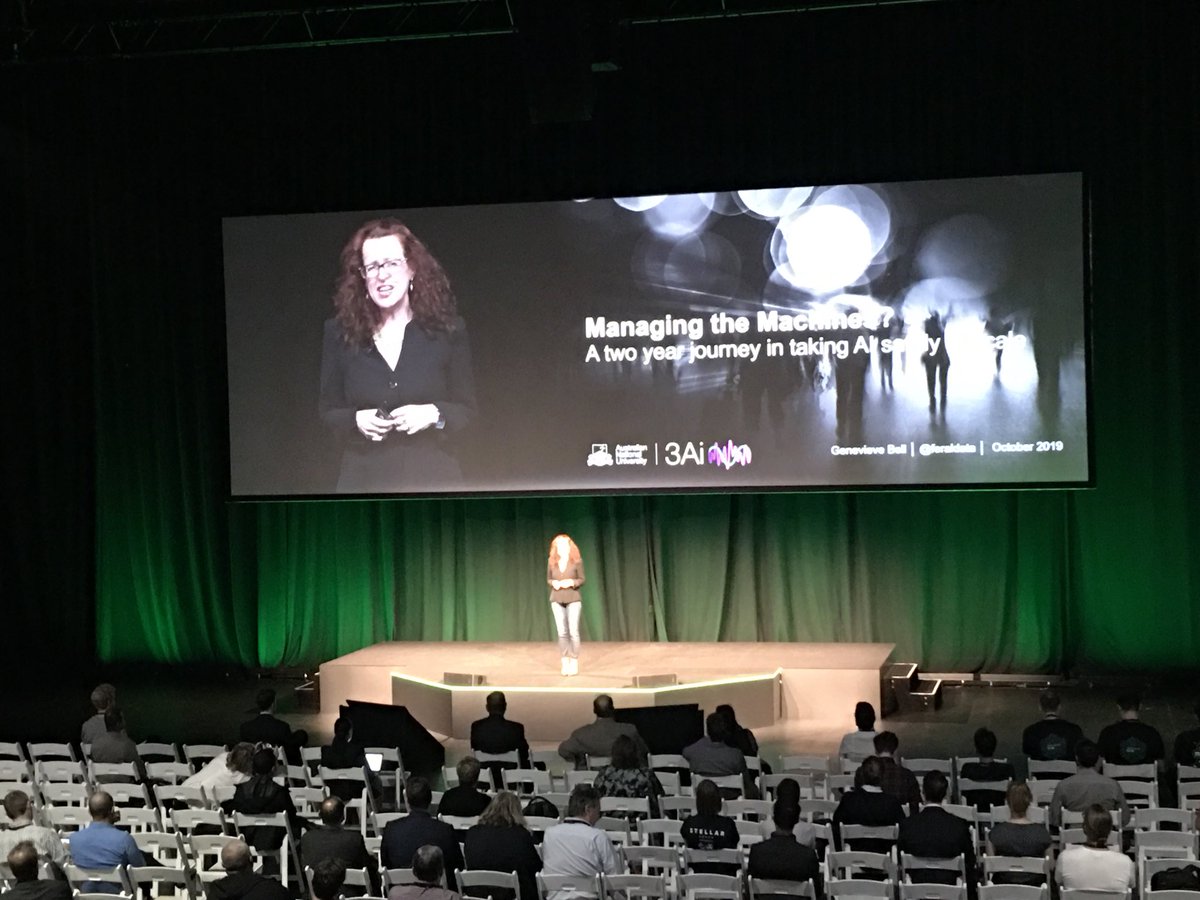 IvaGlisic's tweet photo. ‘Instead of tweaking existing disciplines we need to develop new approaches to managing the new class of #AI objects’ ⁦@feraldata⁩ at #Data61Live https://t.co/2GEpcdkrcT