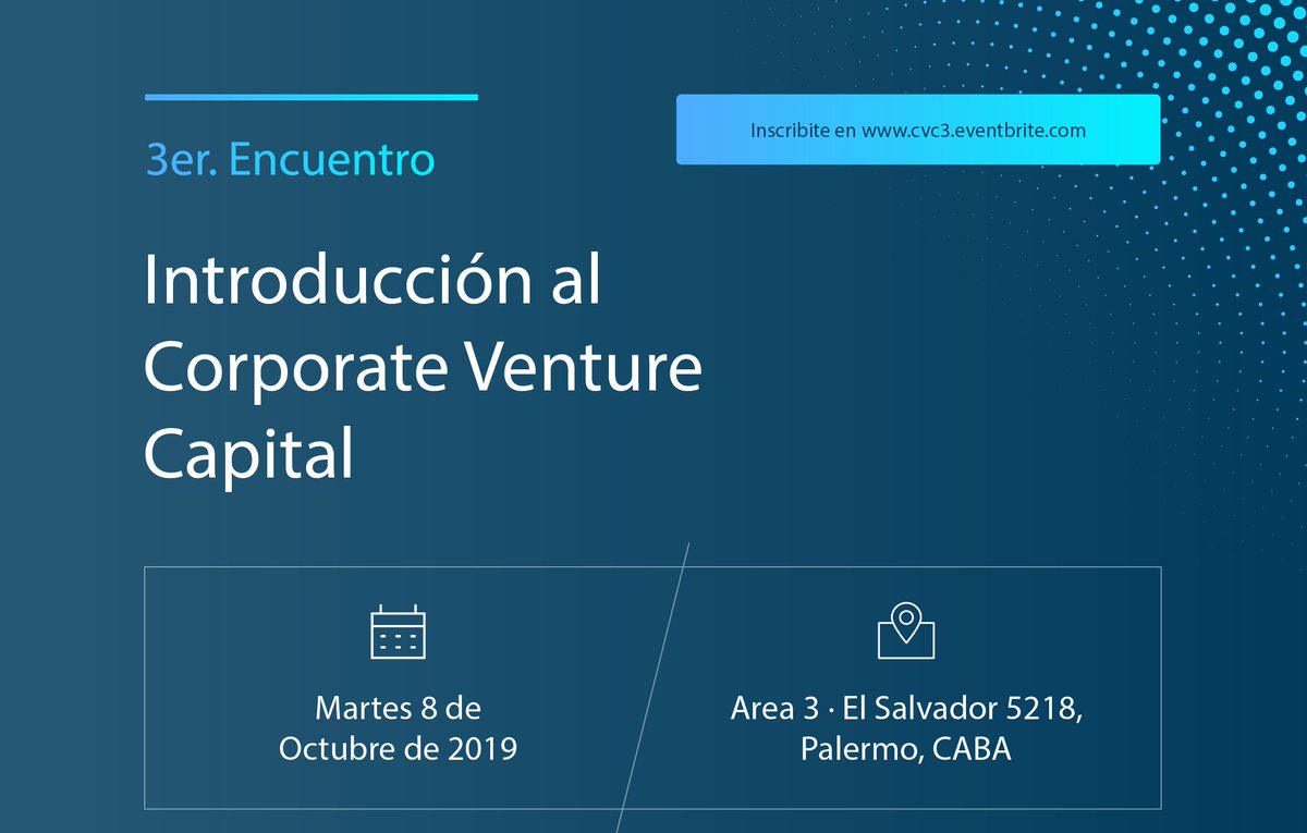 AgusSasse's tweet photo. El 8/10 se viene el 3° Encuentro de "Introducción al Corporate Venture Capital" en donde #WayraAr junto con los integrantes de la comisión de #CVC de ARCAP nos cuentan sobre los principales desafíos para elaborar un porfolio: https://t.co/BOMTUoPBzN https://t.co/aPfgt00Dkm