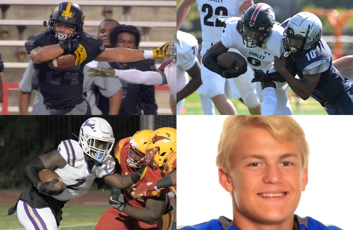 BKHoCoSports's tweet photo. MIAA RUSHING LEADERS: The fourth edition of the 
@miaaathletics football rushing leaders is up and there are now over 40 players with at least 100 rushing yards, including nine over 500 at the midway point of the season. See updated GALLERY: https://t.co/SkLS1nrCx2 https://t.co/mblOLMe2R5