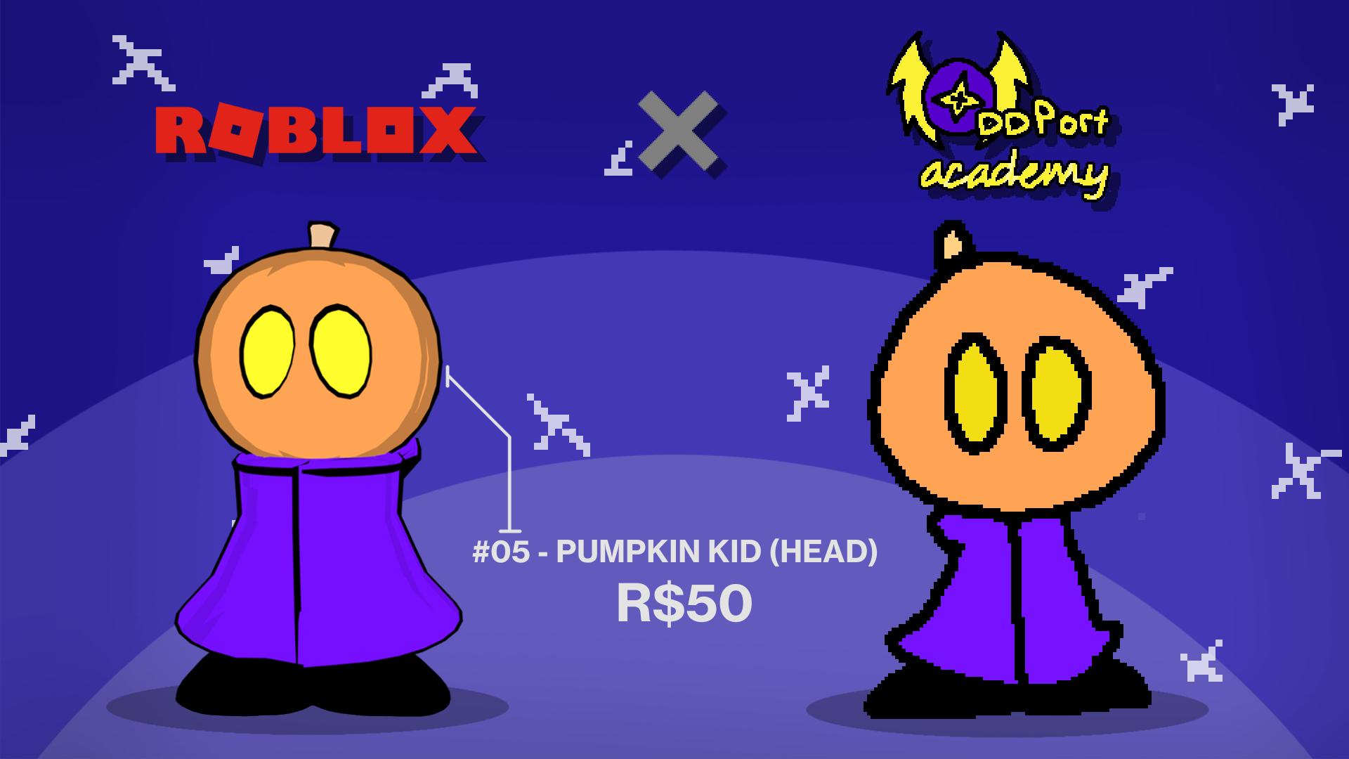 Maplestick On Twitter Our Latest Hat Was Made In Collaboration With Degnut Featuring Pumpkin Kid One Of The Characters In The Webcomic Oddport Academy It S Also The First Hat In The - roblox pumpkin hats