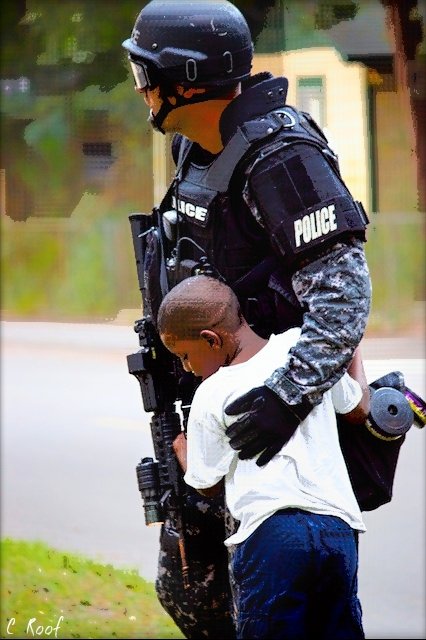 Christina_Roof's tweet photo. We often hear the condescending statement of, "That's what they signed up for," when a firstresponder is hurt or killed. I can emphatically &amp; purposefully say that the acts you see in these images are the true reasons. @squarejuan

The selfless will serve regardless of hate. https://t.co/Qe66jNzggm