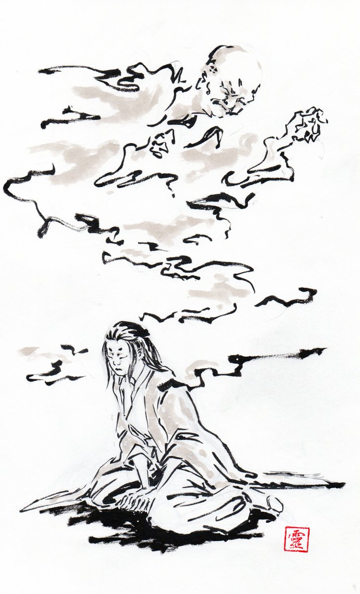 joolita3's tweet photo. Today's #Inktober prompt was 'coalesce' and i couldn't help but draw Masako (from #BeneathTheClouds by @cpcoventry) exorcising a certain ghost. That scene in the comic hit me hard. ; _ ;
#Spiderforest #inktober2019day2 https://t.co/iU7wEudDGd