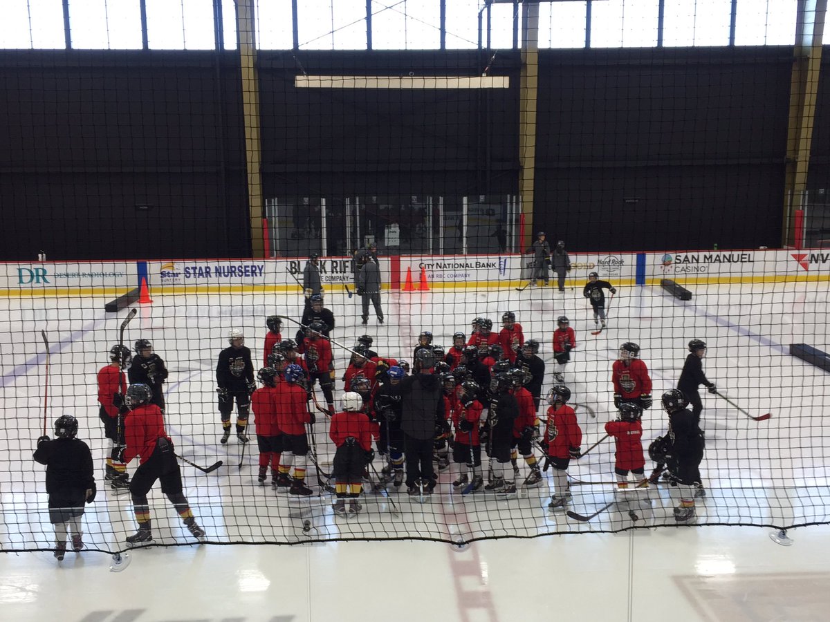 knightsgirlie's tweet photo. What do you do when you aren’t at the game? Watch future @GoldenKnights practice! #GoKnightsGo #VegasBorn #NoTeal https://t.co/4Z2l9GM5fi