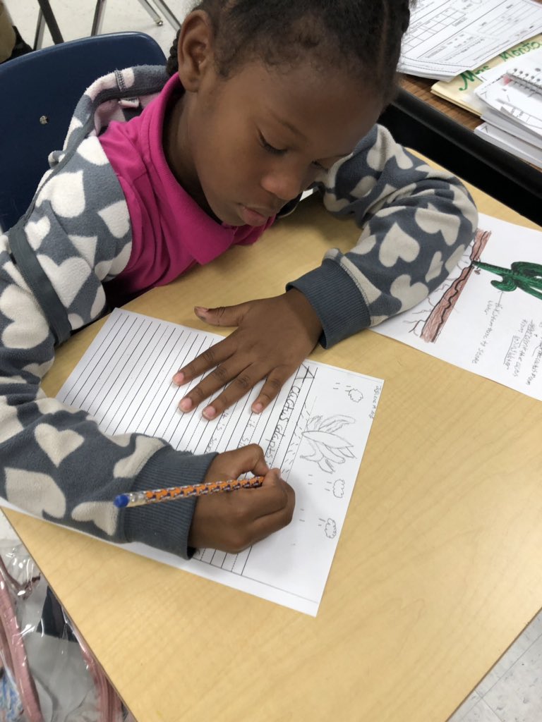 tice3rd's tweet image. Third graders are writing about how a cactus adapts to its environment.  #onesmallstep #secondtonone #writingforsuccess