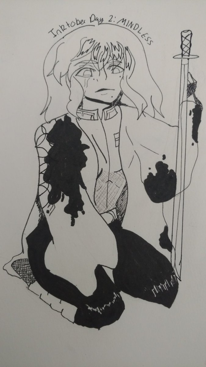 NanaTheBanana1's tweet photo. Day 2: Mindless
Here's my KnY OC Kaida killing without purpose I guess? Not a big fan of this prompt
#inktober #Intober2019 #intoberday2
#knyoc https://t.co/JbycXau5r7