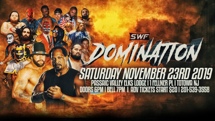 CharlieDeLutri's tweet photo. November 23
SWF Wrestling Returns to Totowa NJ with Ron Simmons and A rare appearance from Billy Jack Haynes ..Tons of Surprises and a showdown of the SWF Stars !!
Tickets below
https://t.co/1e0bEvJb5y
#ImWithAEW #WeAreNXT #AEWDynamite #NXT #AEW #wrestling #ProWrestling #WWE https://t.co/SzCuiV9xtu