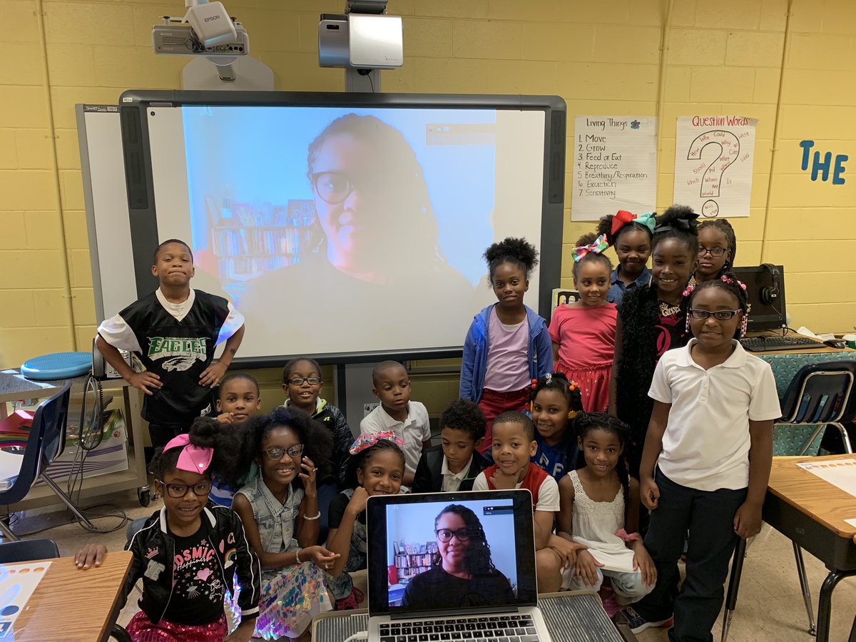I used @zoom_us to connect my to students to Scientists Callwood. They learned a lot about living and non-things! Thanks <a href="/SkypeScientist/">Skype A Scientist</a> for matching us with a scientist!