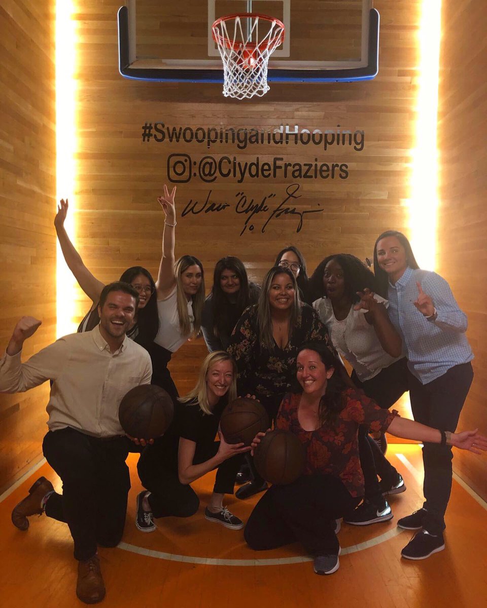 Carla__NYP's tweet photo. Celebrated @JGoodwinNYP new role with a friendly game of knockout basketball 😂 We miss you already! https://t.co/4v1oap6SSx