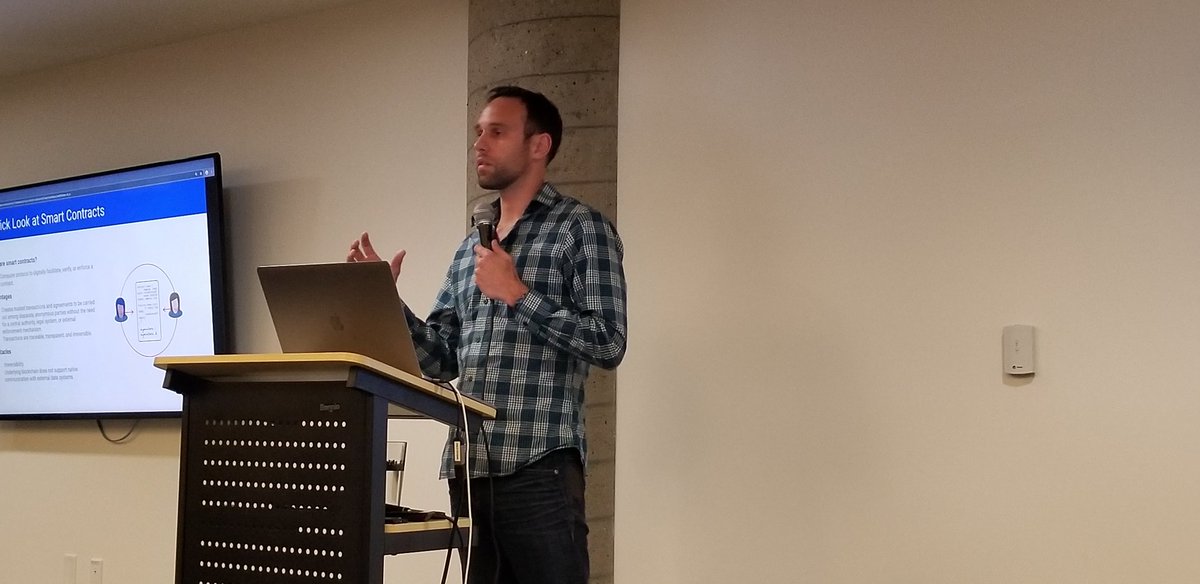 DiarioBitcoin's tweet photo. Collins Brown, co-fundador de MarketProtocol, un protocolo para la creación de derivativos en un contexto descentralizado. #DeFi #DenverBlockchainWeek #MarketProtocol #ChainLink https://t.co/vJ6OfWR1Dj