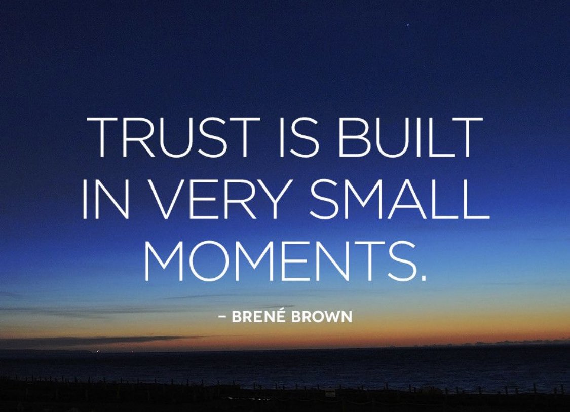 Still reflecting on how much this part of “Dare to Lead” resonates with me and my everyday. So grateful for my tribe! 💫 #smallmomentsmatter