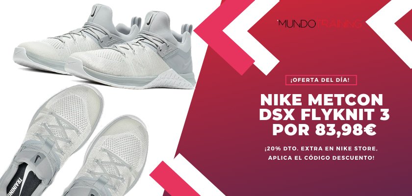 miMundoTraining's tweet image. #Ofertadeldía en #zapatillastraining: ¡#MetconDSXFlyknit3 de #Nike por 83,98€! bit.ly/30IJs40 ¡Aplica el código descuento, y aprovecha!