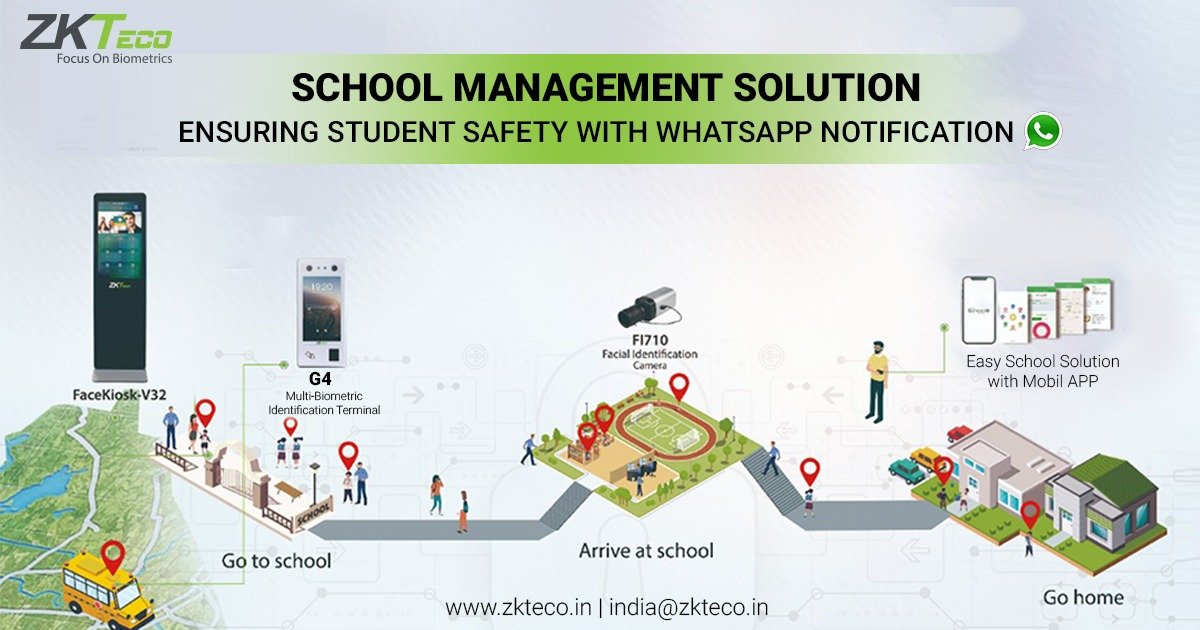 zk_india's tweet photo. ZKTeco Student Management Solution- ensure student safety at school and after school premises. This solution will helps in students tracking with a help of mobile application(easy school solution) available with WhatsApp notification.
#ZKTeco #student_management #student_safety https://t.co/5ery9OIeDO