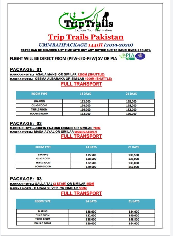 discovertt93's tweet photo. عمرے کی سعادت حاصل کرنے کے لئے ابھی رابطہ کریں..
#سستے # #گروپ #پیکجز. #ڈائریکٹ #پلائیٹ
ملک کے دیگر حصوں کے لئے گروپ پیکجز موجود ہیں..
03119288821
091-5253383
#TripTrails #umrha #makkah #madinah
https://t.co/xeHnEcmCdE https://t.co/dYvKRveBf4